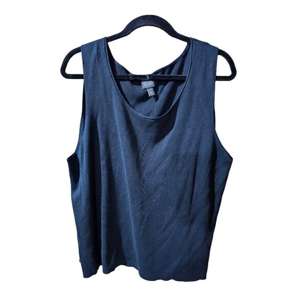 EILEEN FISHER Black Silk Cotton Shell Tank - Size 1X - Picture 1 of 7